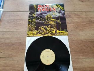 Iron Maiden " Sanctuary " 12 " Single 1980 Uncensored Sleeve Signed By Paul Dianno
