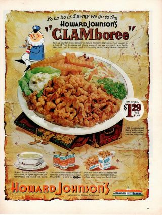 Vintage Advertising Print Food Howard Johnson 