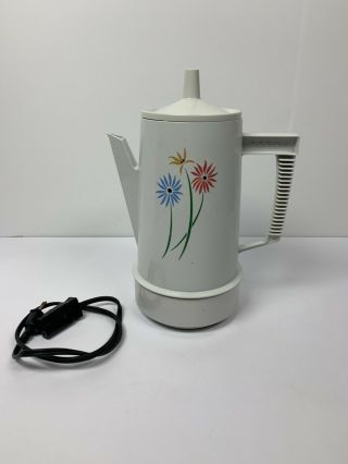 Vintage Regal Poly Perk Coffee Pot Electric Percolator 1970 