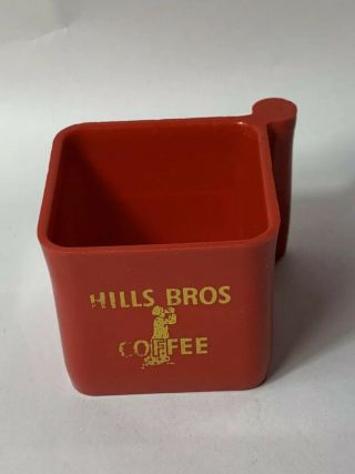 Vintage Hills Bros Coffee Scoop Scooper Measure Measuring Cup Red Plastic