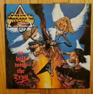 Stryper - To Hell With The Devil Lp Vinyl Orig 1986 W/ 2 Inserts Uncensored Ex