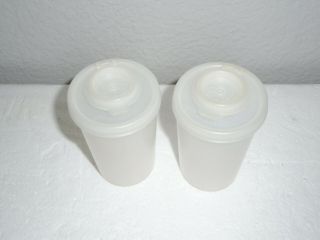 Vintage Tupperware Set Of 2 Clear Salt And Pepper Shakers 102 - 22