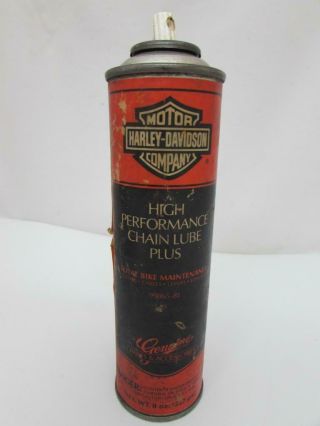 Vintage Harley Davidson Motorcycle Oil Spray Can Chain Lube Plus 8 Oz 99865 - 81