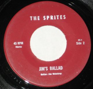 The Sprites 7 " 45 Hear Rare Private Label Folk Pop Psych Jim 