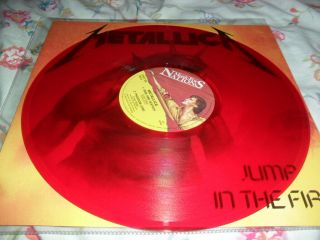 Metallica - Jump In The Fire - Awesome Mega Rare Limited Ed Red Vinyl 12 " Ep Nm
