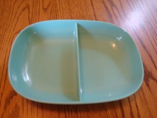 Vintage TEXAS WARE Divided TURQUOISE Serving Dish A - 116 2