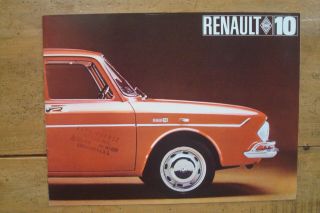 1965 - 67 Renault 10 Brochure.  Built In Canada