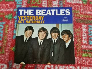 The Beatles 45 Sleeve Yesterday,  Picture Sleeve 1965 Capitol