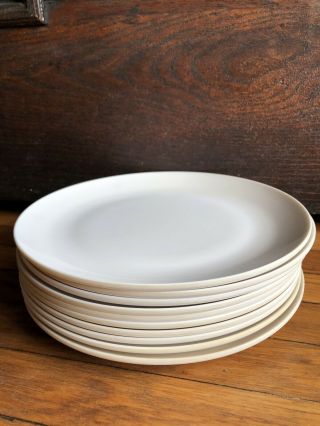 Boontonware Melamine Melmac 10 Dinner Plates Dishes 6103 Somerset White 9 7/8” 3