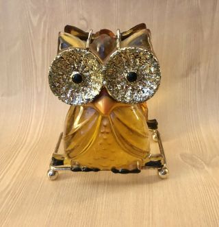 Vintage Retro Resin Lucite Owl Napkin Letter Holder Owl Mid Century Modern