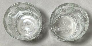 2 Vintage Crown Royal Whiskey Glasses Low ball with Logo 2