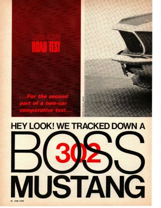 1969 Ford Mustang Boss 302 5 - Page Road Test / Article / Ad