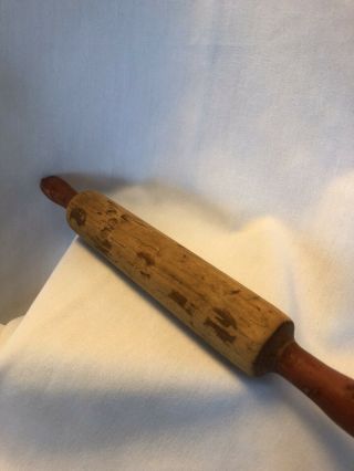 Vintage Primitive Wooden One Piece Rolling Pin Childs Toy