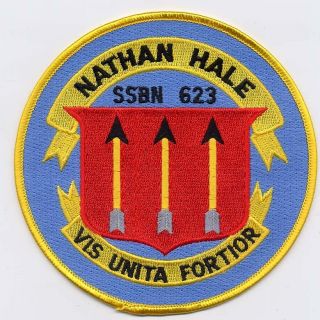 Uss Nathan Hale Ssbn 623 - Submarine - Bc Patch Cat No.  B533