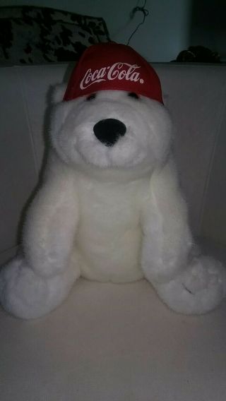 Coca - Cola Polar Bear Plush By Dakin,  1995 11 "