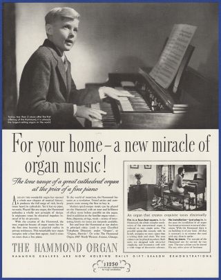 Vintage 1936 Hammond Organ Music Instrument Ephemera 30 