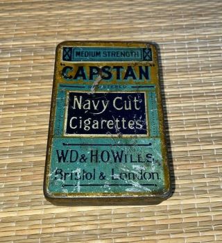W.  D.  & H.  O.  Will ' s Capstan Med Strength Navy Cut Cigarette Tobacco Tin Empty 2