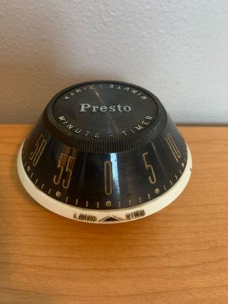Vintage Mid Century Presto Loud Ring Minute - Timer Ufo Spaceship Design