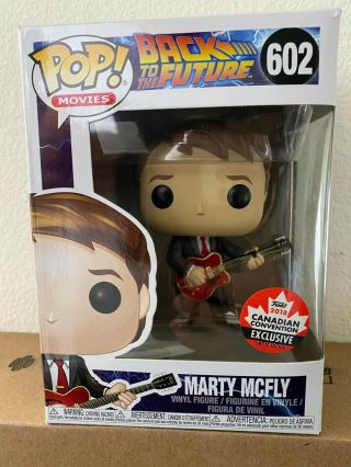 Funko Pop Back To The Future Marty Mcfly With Guitar 602 (canadian Convention)