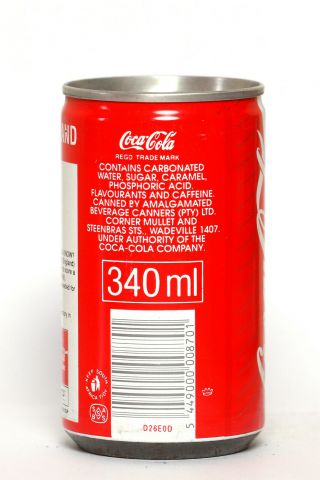 1990 Coca Cola can from South Africa,  Italia ' 90 / England 2