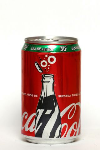 2015 Coca Cola Can From Puerto Rico,  100 Anos De Nuestra Botella / 50c (237ml)