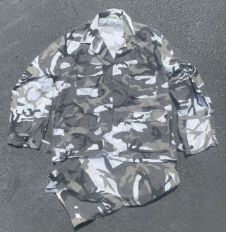 Urban Camouflage Camo Uniform Bdu Shirt/coat Lr & Pants Xlr Special Forces Swat