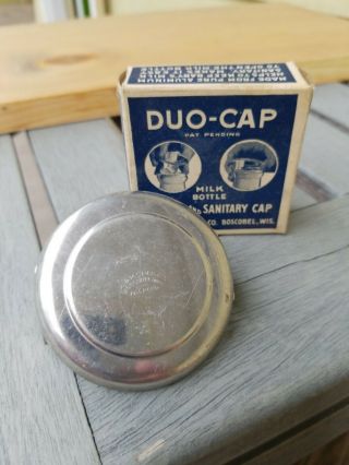 Vintage Nos 1930s Duo - Cap Milk Bottle Opener Boscobel Wi Dairy Box