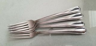 4 Antique Vintage Collectible Forks 7.  25 " Silco Stainless - Usa