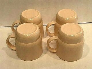 Vintage Tupperware Coffee Tea Mug Set 4 Stackable Light Pink 2224 - A Plastic 3
