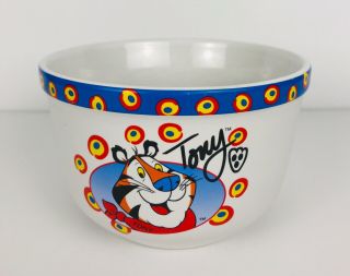 2004 Kelloggs Tony The Tiger Frosted Flakes Cereal Bowl - Houston Harvest