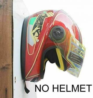Stealth Motorcycle Helmet Holder,  Jacket Hanger,  Metal - Wall Mount Display Rack