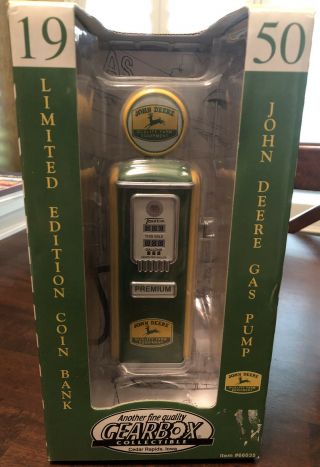 Vintage Gearbox 1950 John Deere Gas Pump Coin Bank Limited Edition 66035