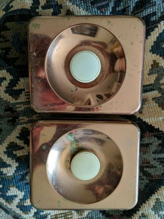 Lincoln Beautyware Set Of Two Vintage Coffee and Tea Canisters Copper speckled 2
