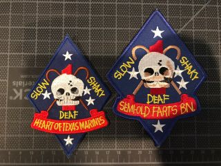 Us Marines Corps.  1st Recon Semi Old Farts Battalion 2 Patches