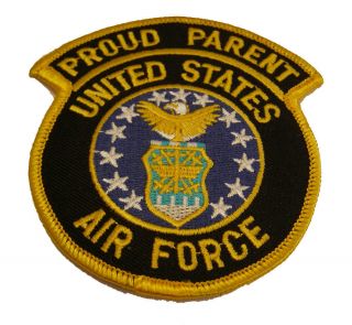 Usaf Air Force Proud Parent Patch Airman Daughter Son Mom Mother Dad Father Step