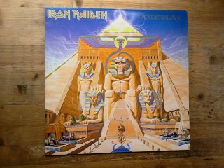 Iron Maiden Powerslave A2/b1 1st Press Vg Vinyl Lp Record Album Power1 Textured