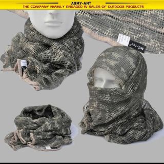Acu Tactical Cotton Mesh Scarf Wrap Face Cover Mask Shawl Sniper Veil 74 " X35 "