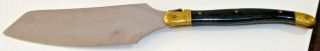 Vintage Laguiole Cheese Knife Spreader Bee Emblem Black Gold Handle