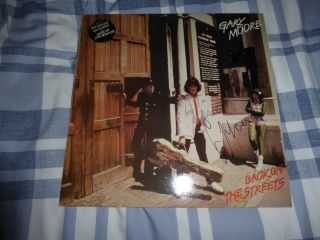 Gary Moore Back On The Streets Lp Signed By Gary On Front Cover