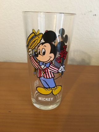 1978 Mickey Mouse & Minnie Pepsi Collector Glass Walt Disney,  Happy Birthday