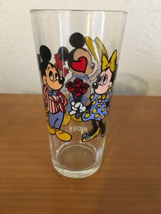 1978 Mickey Mouse & Minnie Pepsi Collector Glass Walt Disney,  Happy Birthday 2