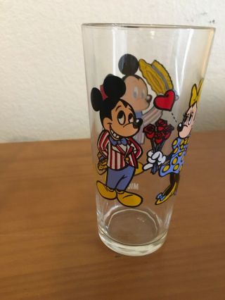 1978 Mickey Mouse & Minnie Pepsi Collector Glass Walt Disney,  Happy Birthday 3