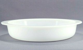 Vintage Glasbake Milk Glass Round Baking Dish Pie Plate J - 248