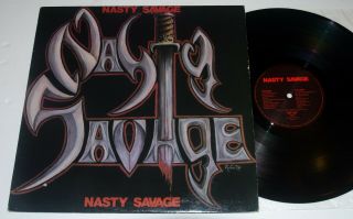 Nasty Savage Self Titled S/t Lp 1985 Orig Banzai Canadian Pressing Nm Vinyl