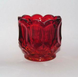 Vintage L E Smith Amberina Glass Dominion Toothpick Holder