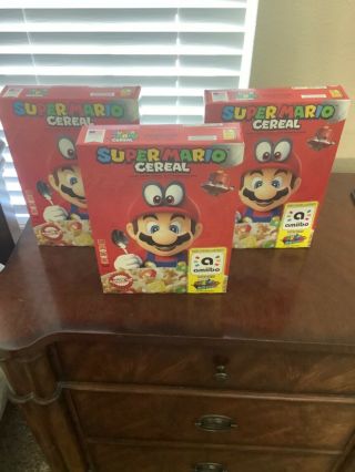 Mario Odyssey Cereal Limited Edition Kellogg’s Nintendo Amiibo In Hand