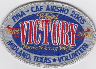Commemorative Confederate Air Force Patch Fina Airsho 2005 Midland Texas