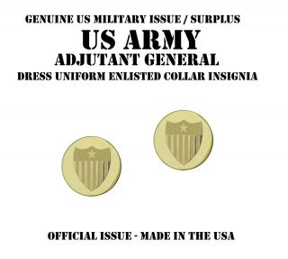 Set Of 2 Us Army Adjutant General 