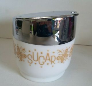 Vintage Retro Gemco Golden Butterfly Sugar Bowl Dispenser Made In Usa