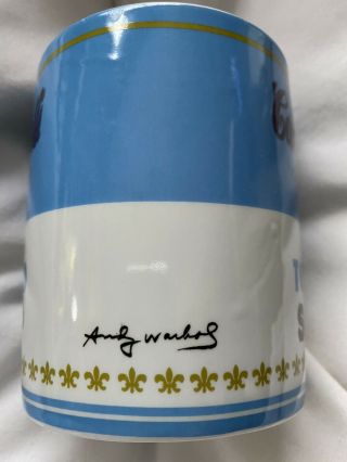 Andy Warhol Blue Campbell ' s Tomato Soup Mug by Galison.  Andy Warhol Foundation. 2